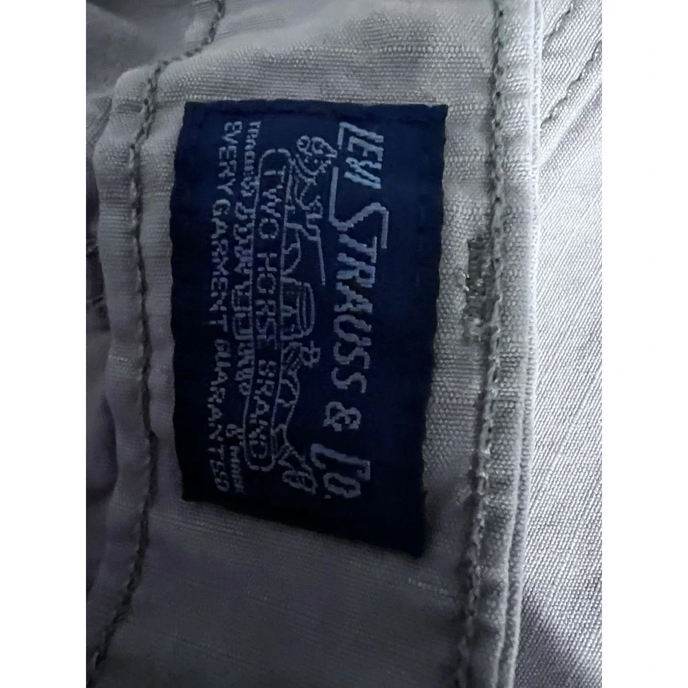 Levis Mens Tan Khaki Ripstop Cotton Cargo‎ Shorts Size 40 Utility Gorpcore